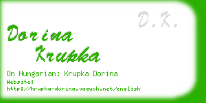 dorina krupka business card